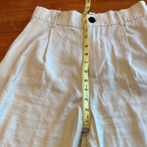 Zara Womens Size S Brat Light Green Wide Leg High Waist Trousers Pants Pleats - Picture 14 of 16